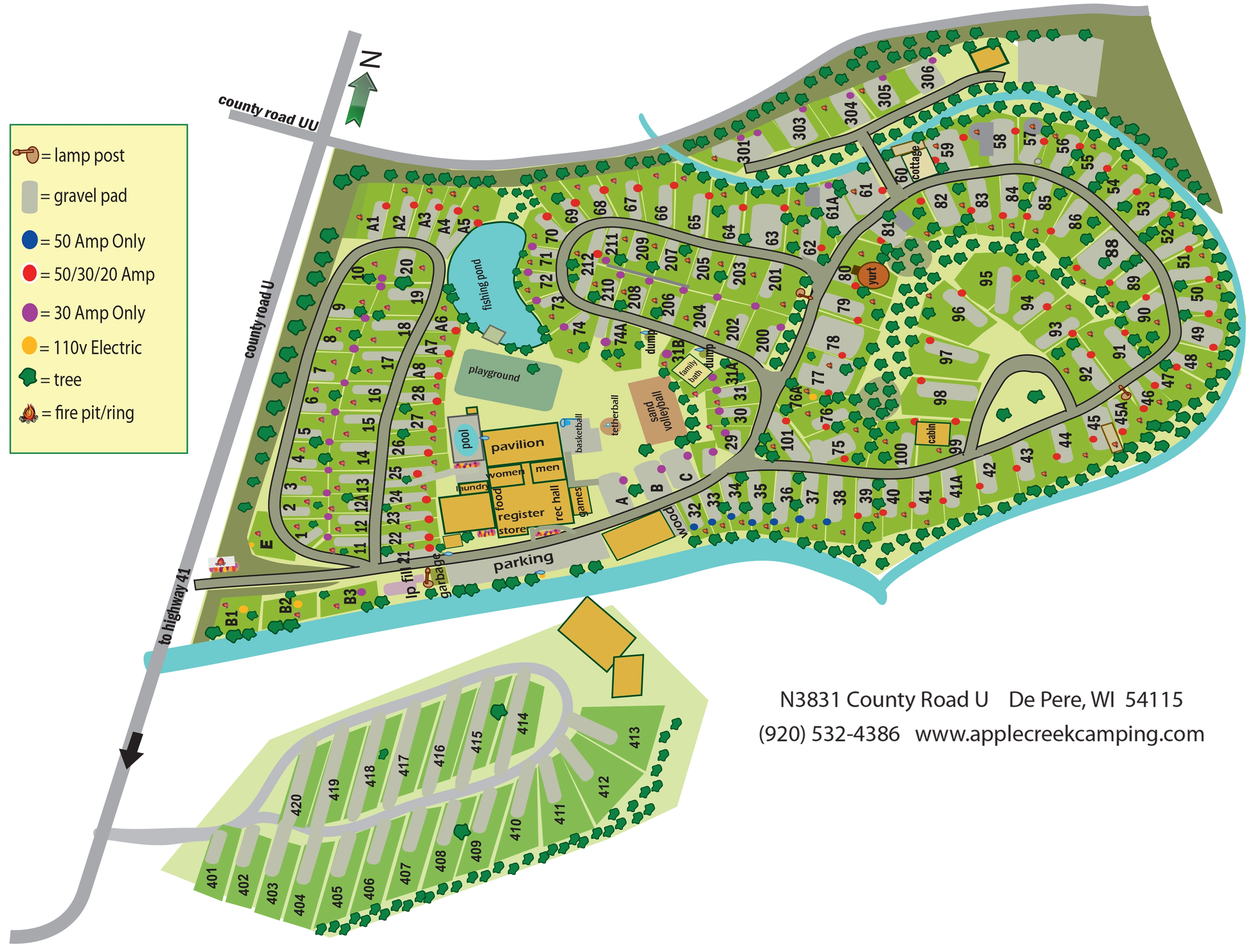 Apple Creek Campground park map