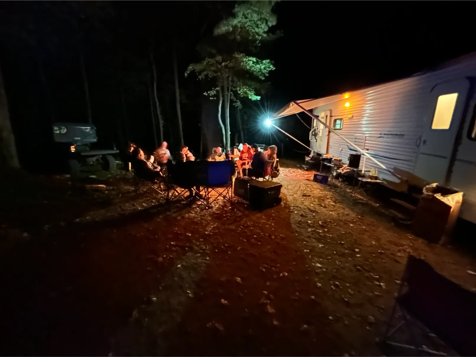 night campfire