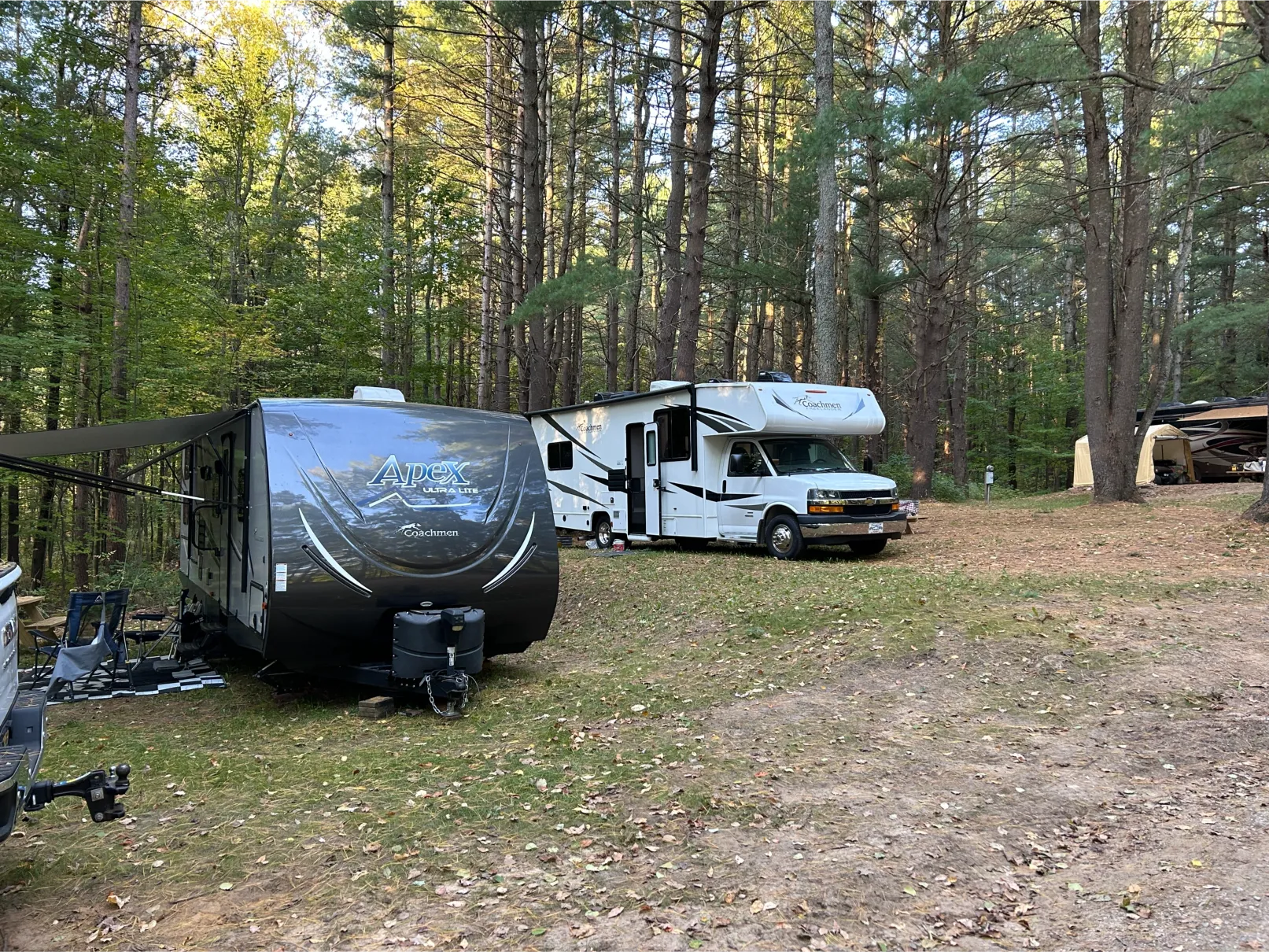 Standard RV site at Sunrise Lake