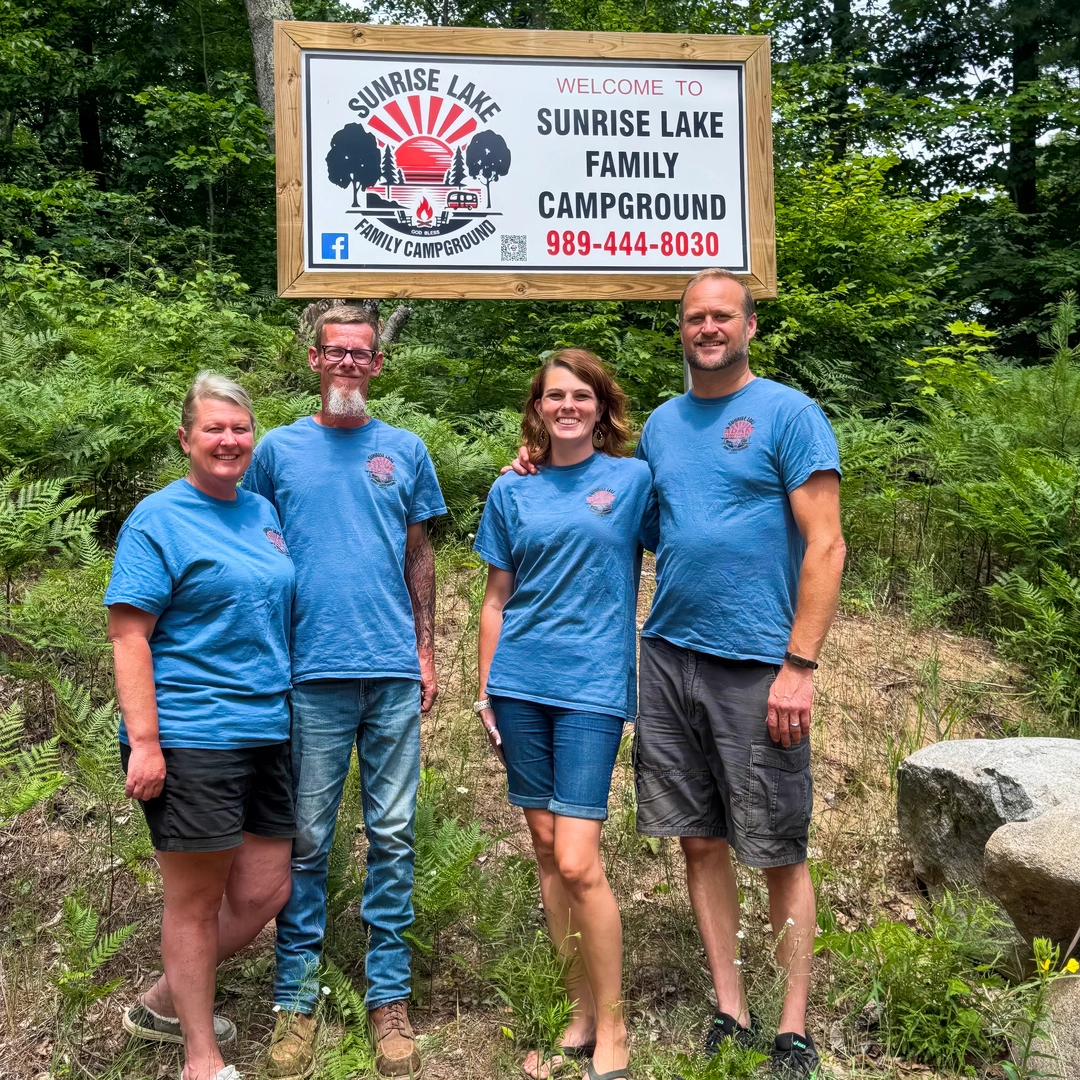 Adam and Megan Cornell - Owners of Sunrise Lake Family Campground