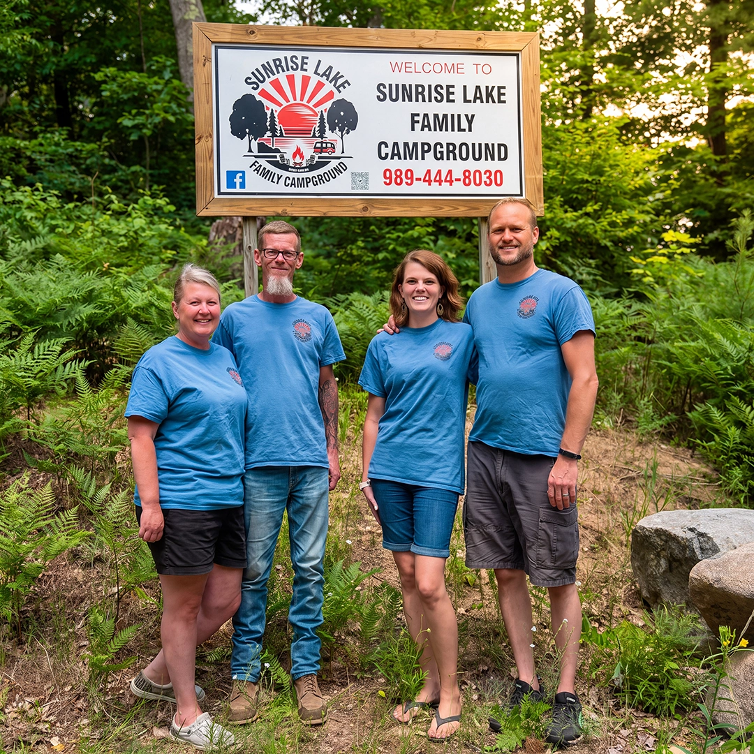 Adam and Megan Cornell - Owners of Sunrise Lake Family Campground